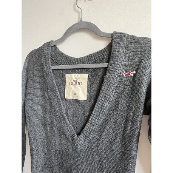 Vintage HOLLISTER Cotton-Nylon-Rabbit Hair V-neck Vintage Sweater top XS - Picture 2 of 11